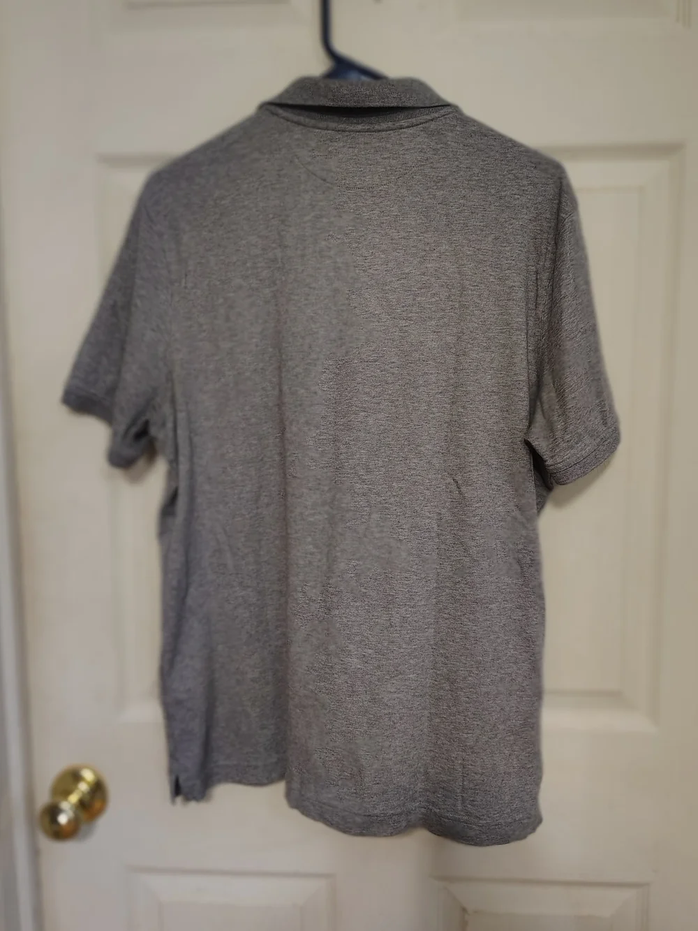 Banana Republic Luxury Touch Standard Fit Gray Cotton Short Sleeve Polo L